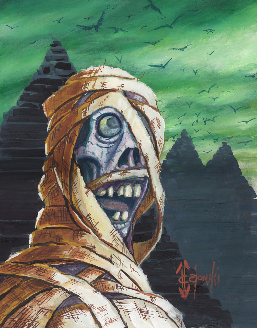 john gajowski, johngajowski, gouache, monster, universal, abbot and costello,