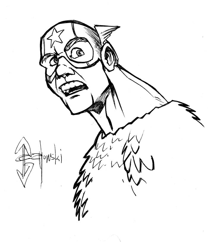 comics, john gajowski, johngajowski, captain america, marvel, pencils, inks